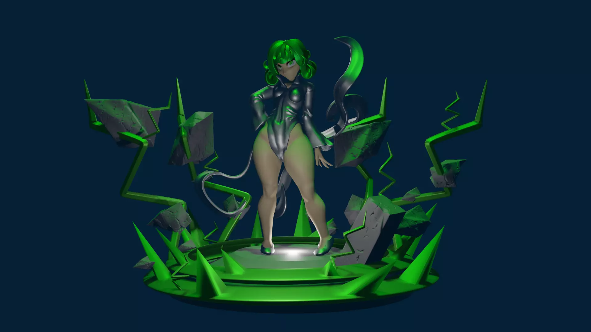 Tatsumaki statue 3D print model_0