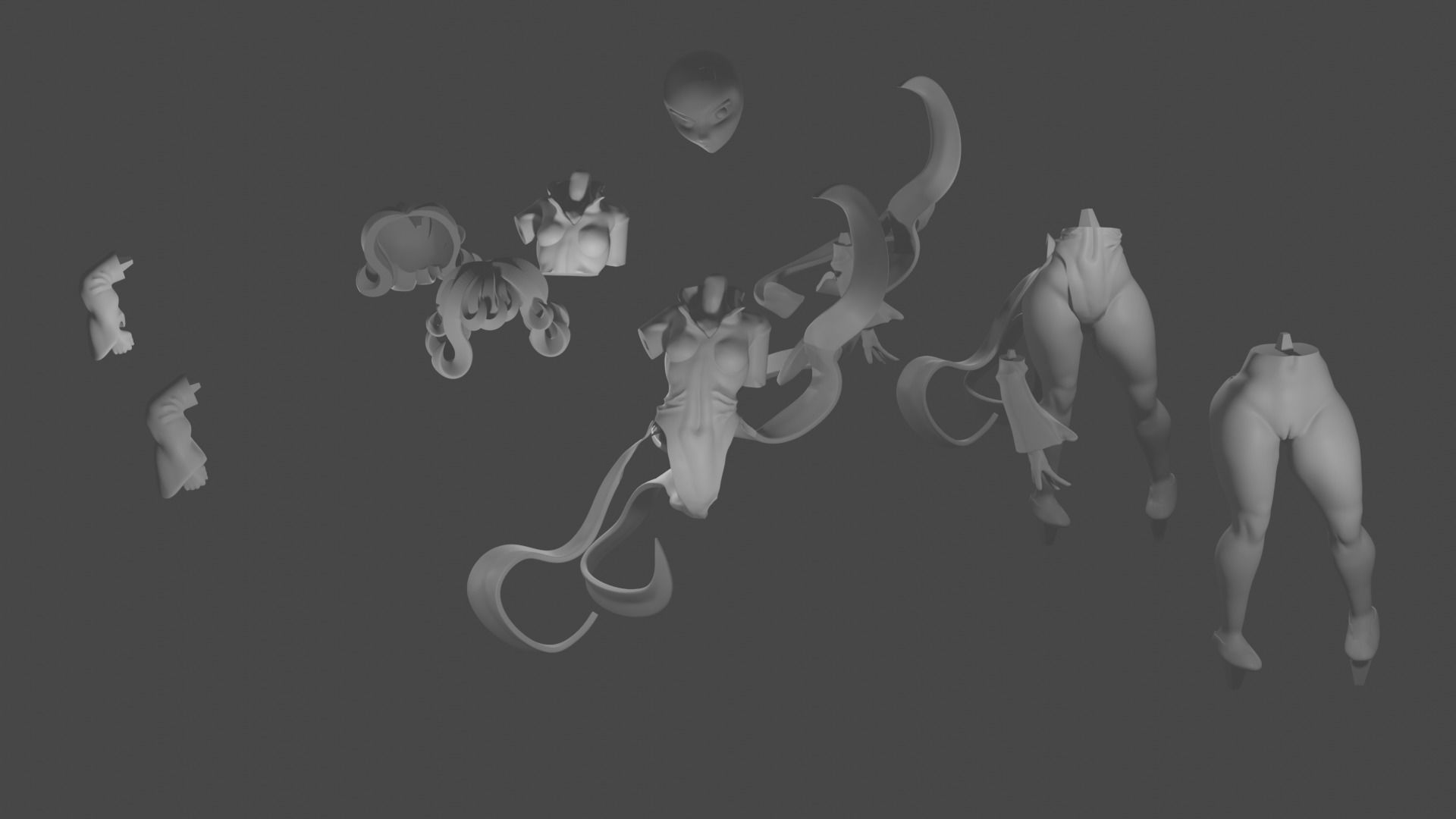 Tatsumaki statue 3D print model_7