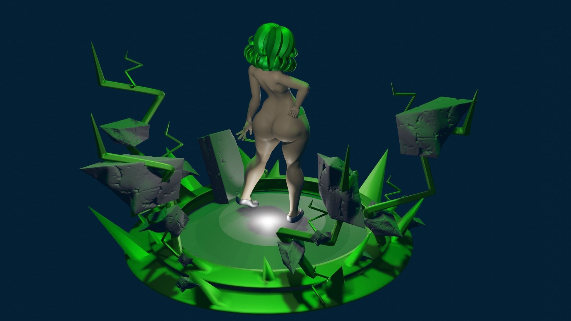 Tatsumaki statue 3D print model_5