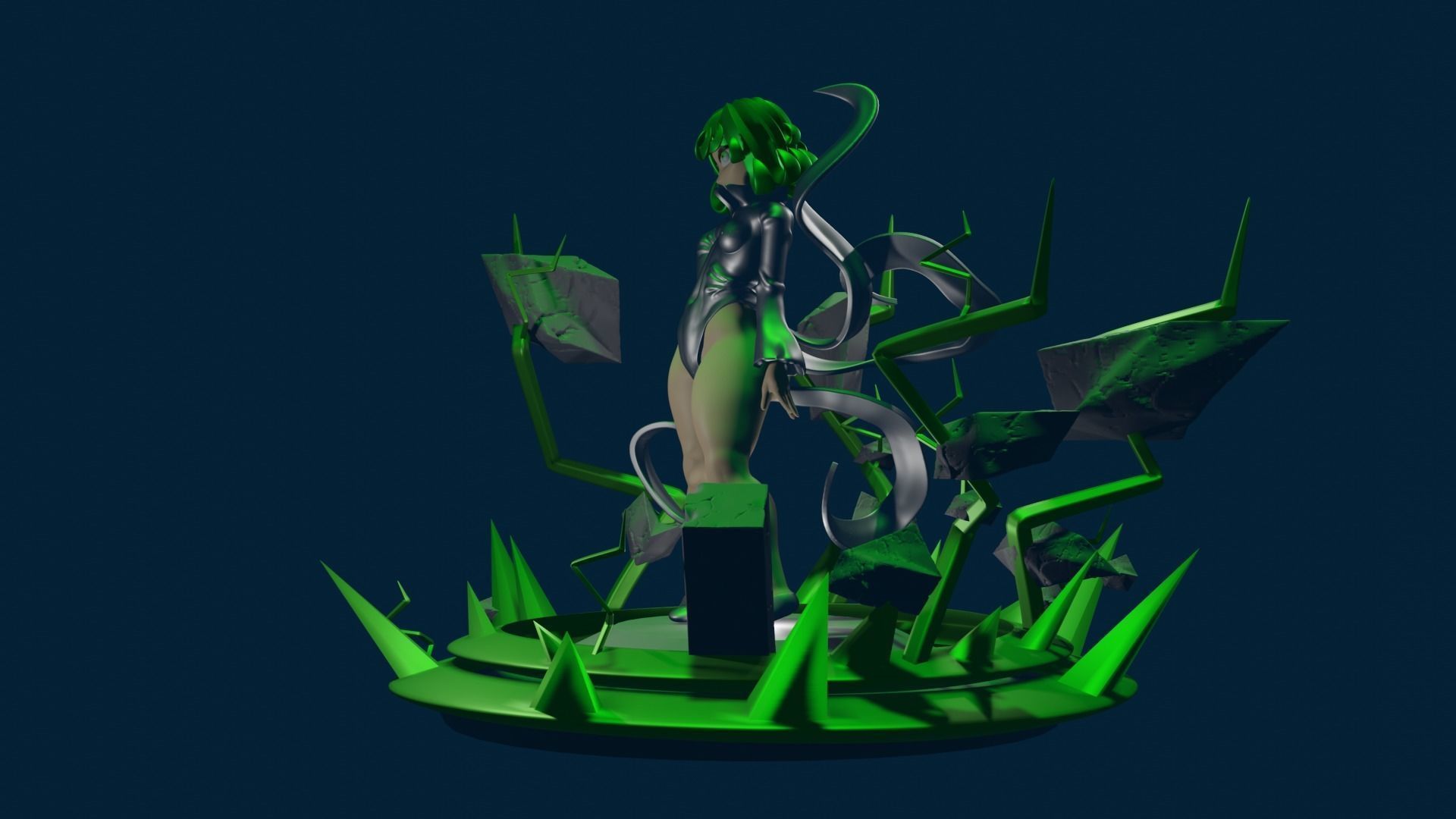 Tatsumaki statue 3D print model_2
