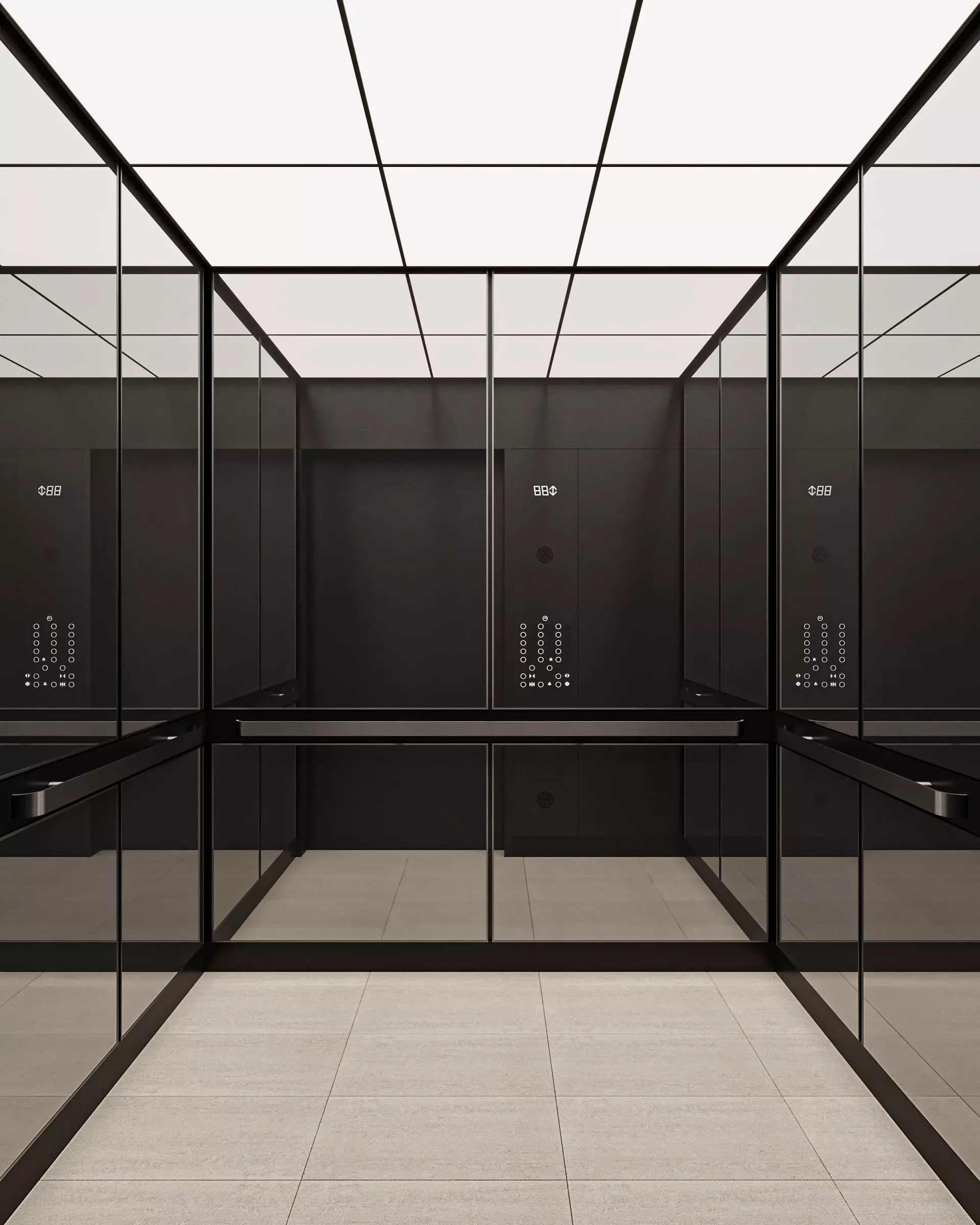 Modern style elevator 3D model_0
