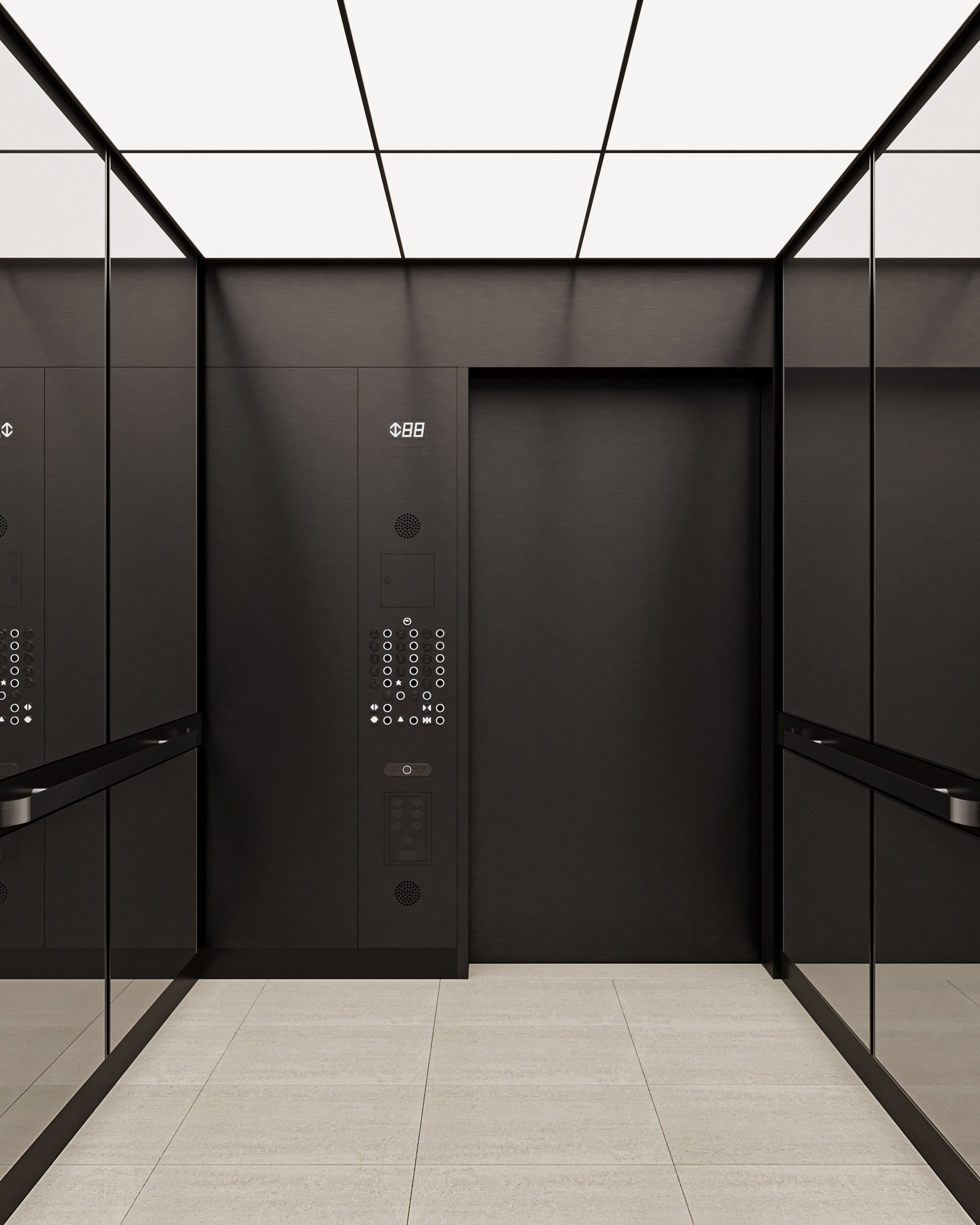 Modern style elevator 3D model_1