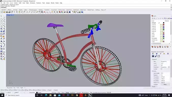 modelarea 3d a unei biciclete 3D model