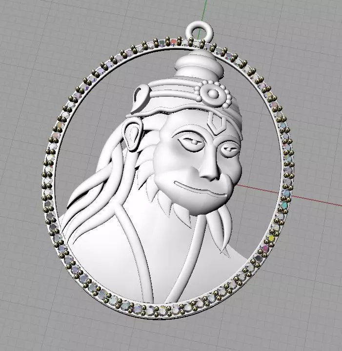 Hanmanji pendent 3D print model_0