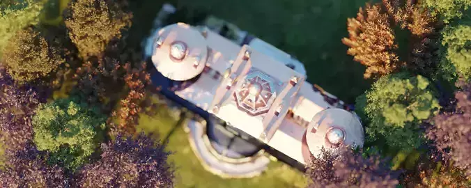 Monserrate house in middle of forest Free 3D model