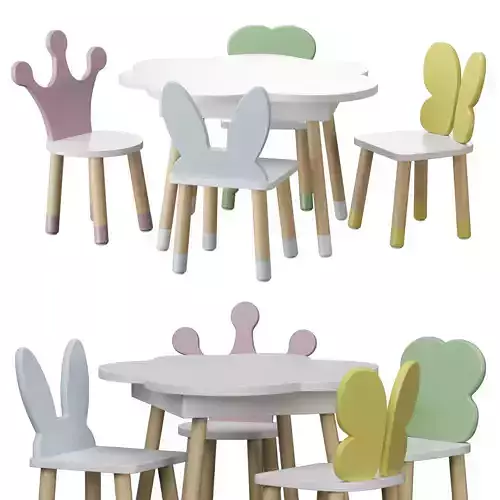 Kids table and chairs set