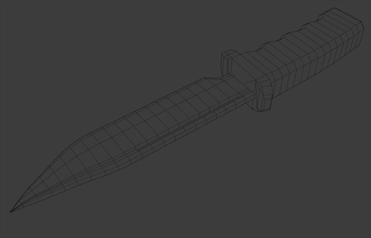 knife Low-poly 3D model_3