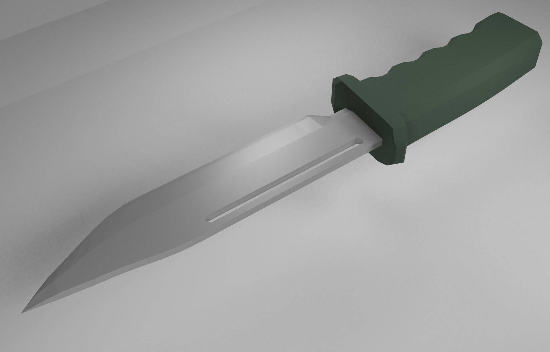 knife Low-poly 3D model_1