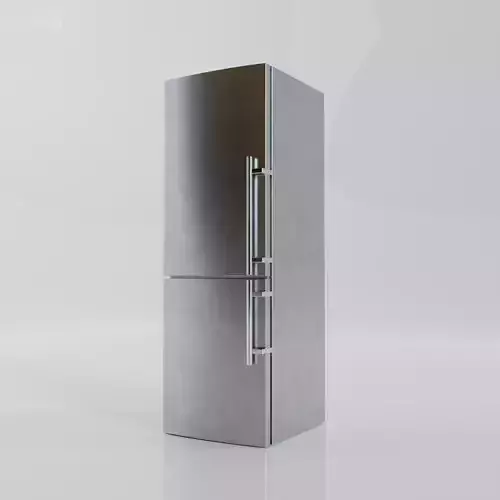 Modern Steel Fridge 3D model