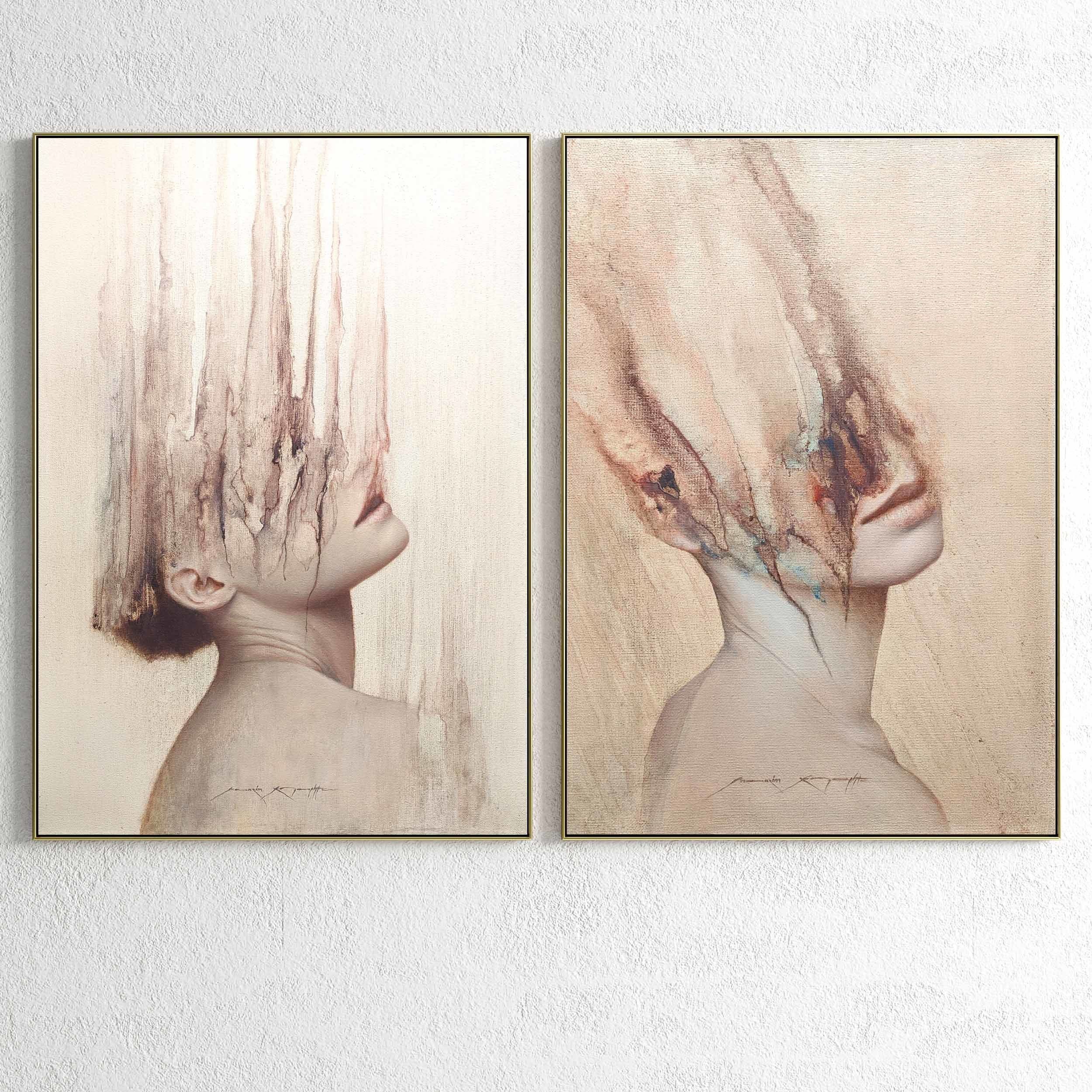 Plaster Two Photo Frame 102 Low-poly 3D model_2