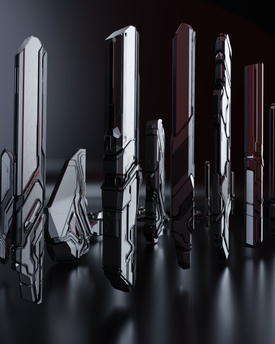Epic Sci-Fi Hard Surface Sci Fi Buildings and Assets 3D Kit 3D model ...
