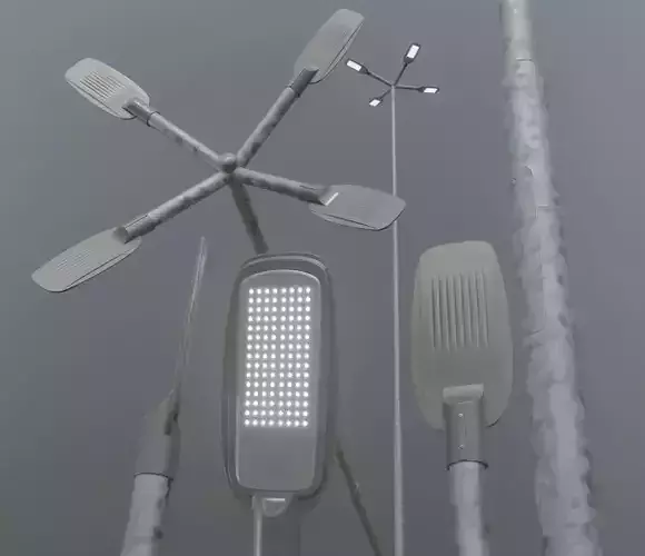 Street Light 2 Galvanized F4 M1 K0 7000 mm