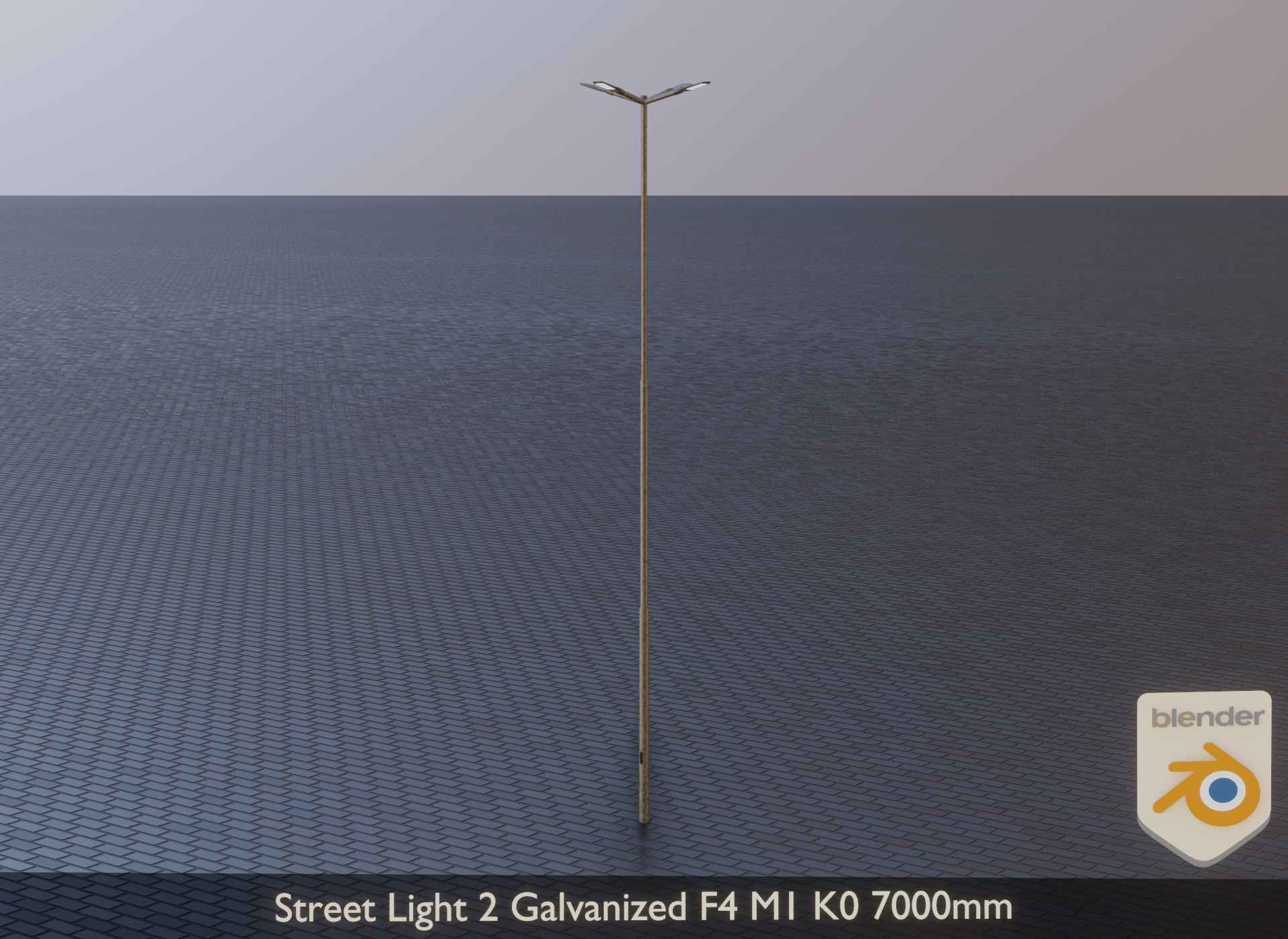 Street Light 2 Galvanized F4 M1 K0 7000 mm Low-poly 3D model_38