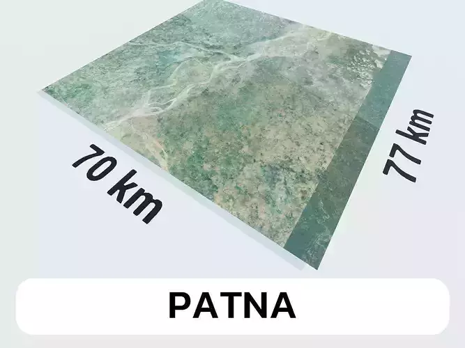 Patna India City Landscape 3D Model