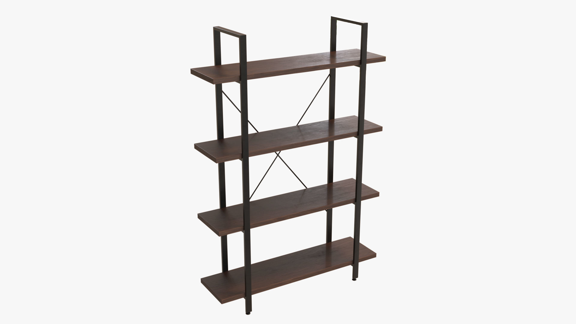 Shelving Collection bookcase made of metal and wood 3D model_5