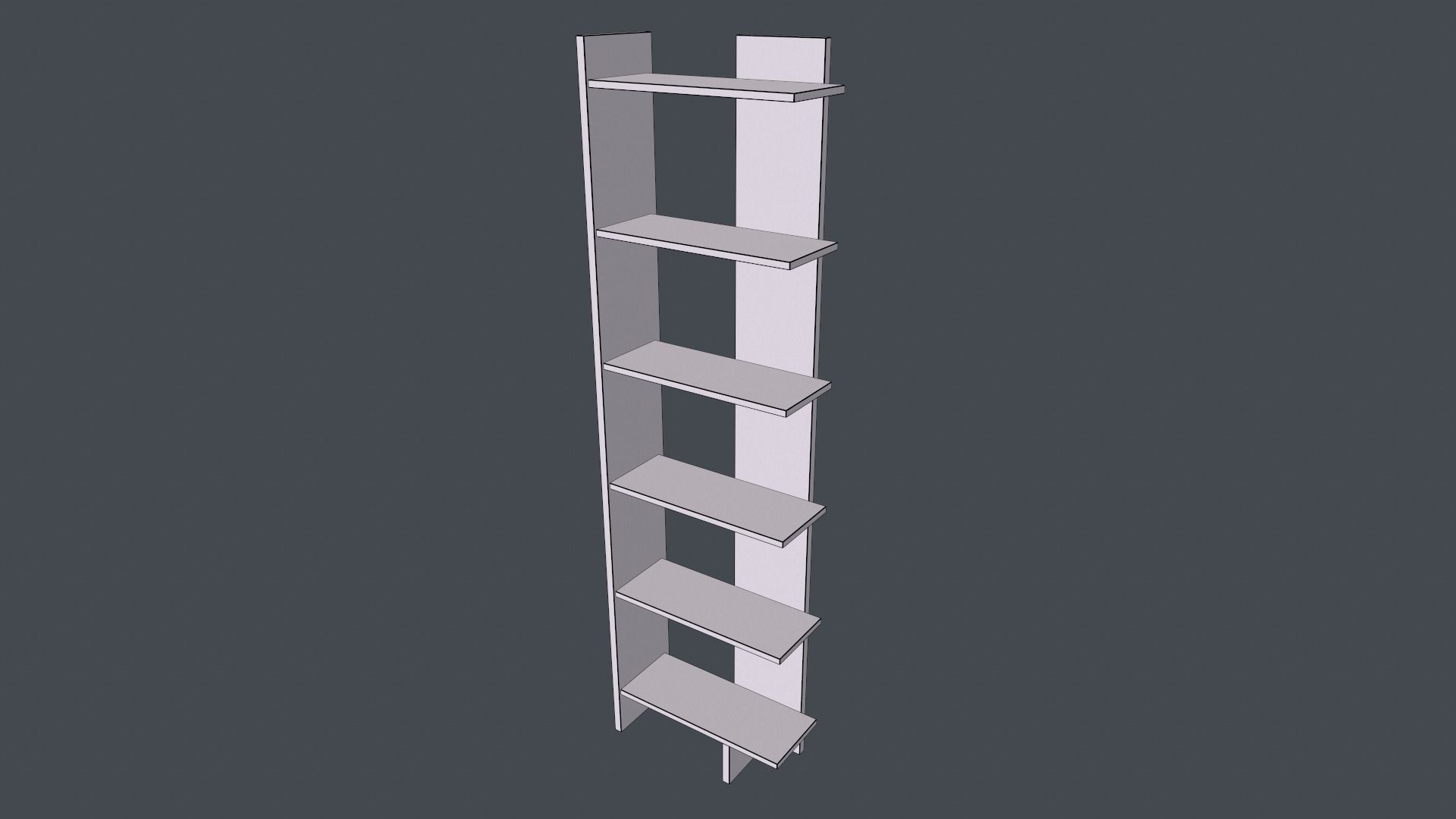 Shelving Collection bookcase made of metal and wood 3D model_24