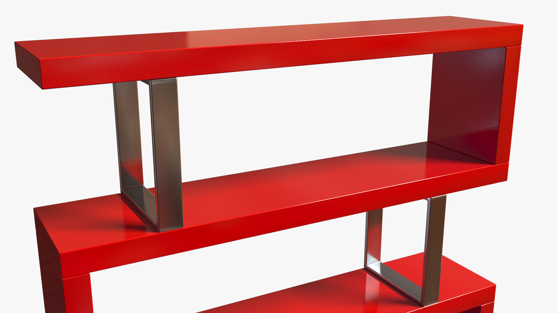 Shelving Collection bookcase made of metal and wood 3D model_10