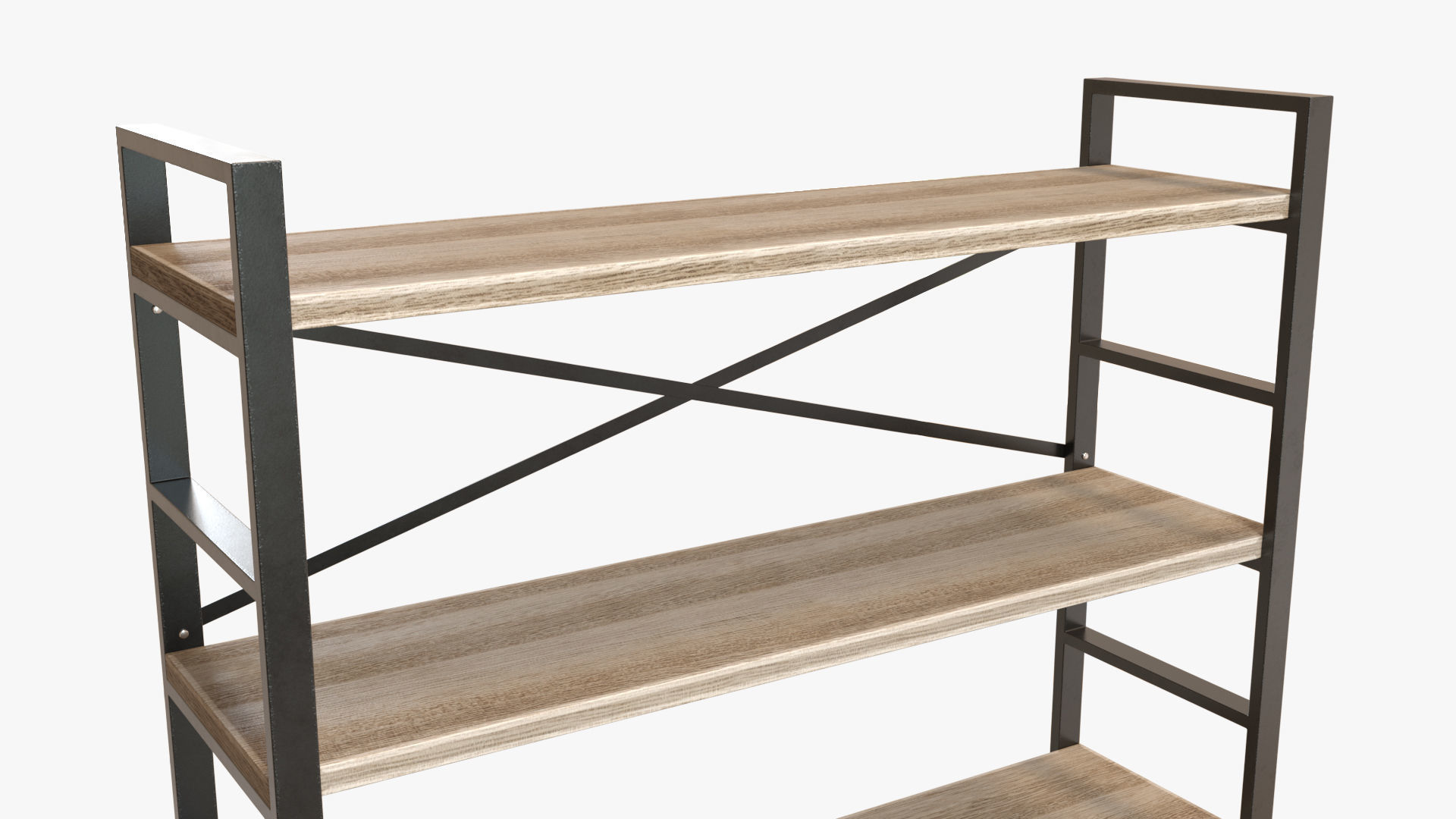 Shelving Collection bookcase made of metal and wood 3D model_4