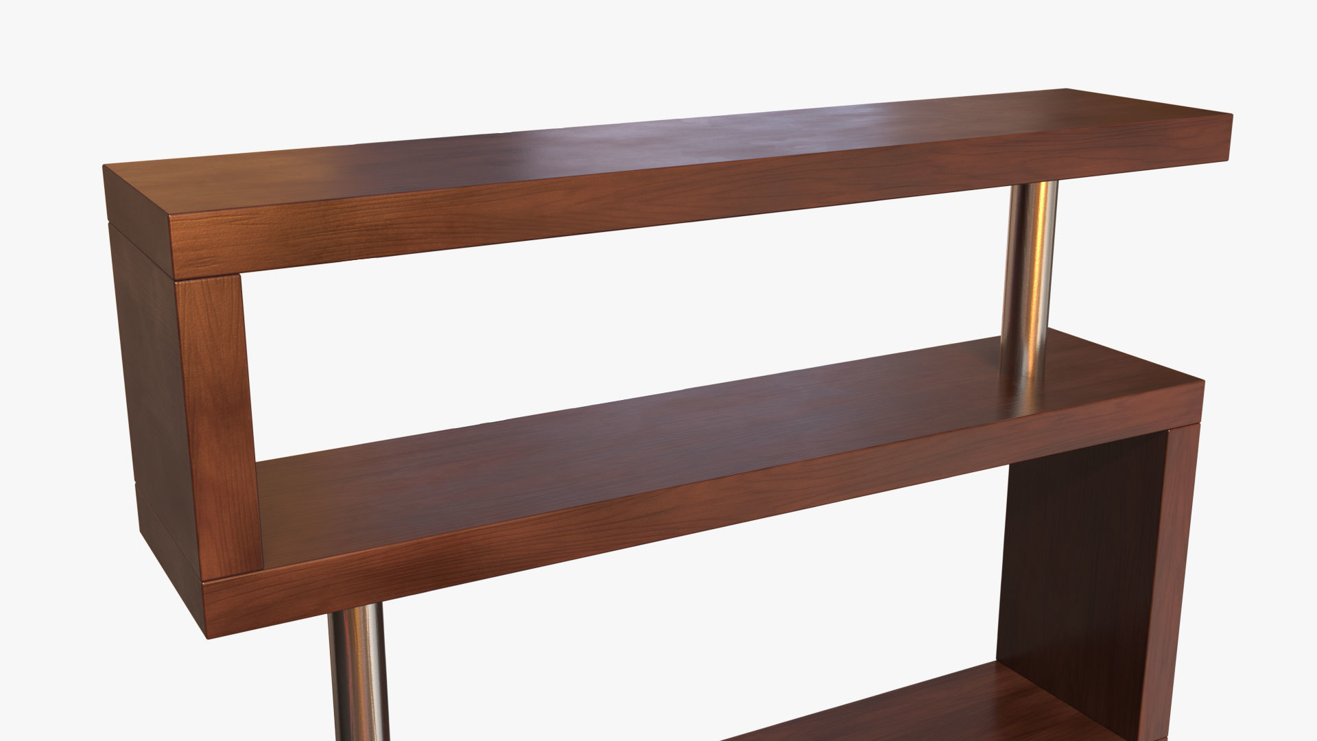 Shelving Collection bookcase made of metal and wood 3D model_12
