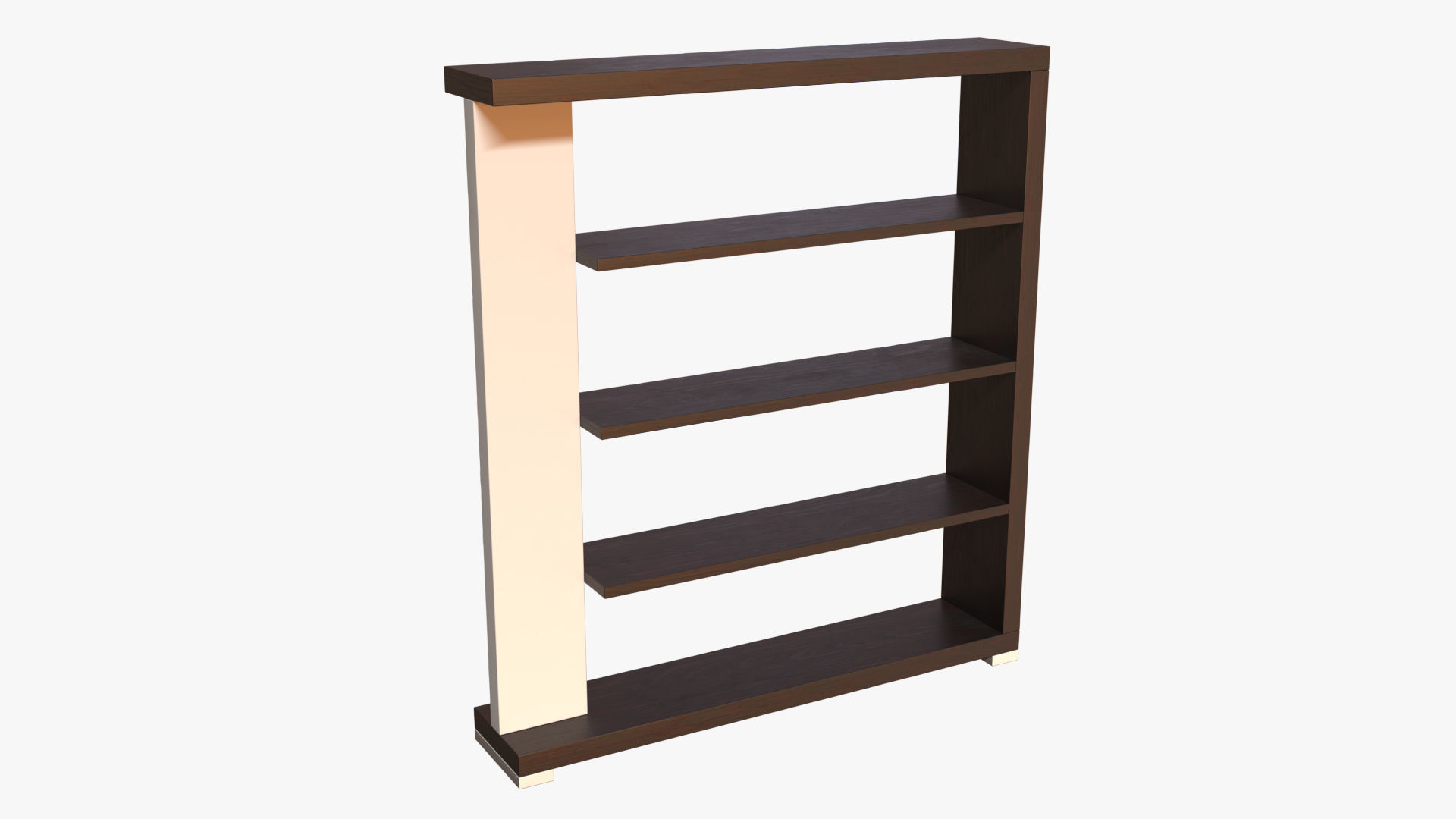 Shelving Collection bookcase made of metal and wood 3D model_13
