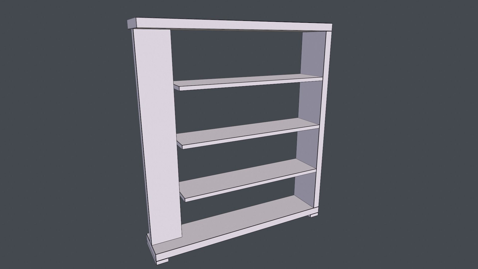 Shelving Collection bookcase made of metal and wood 3D model_23