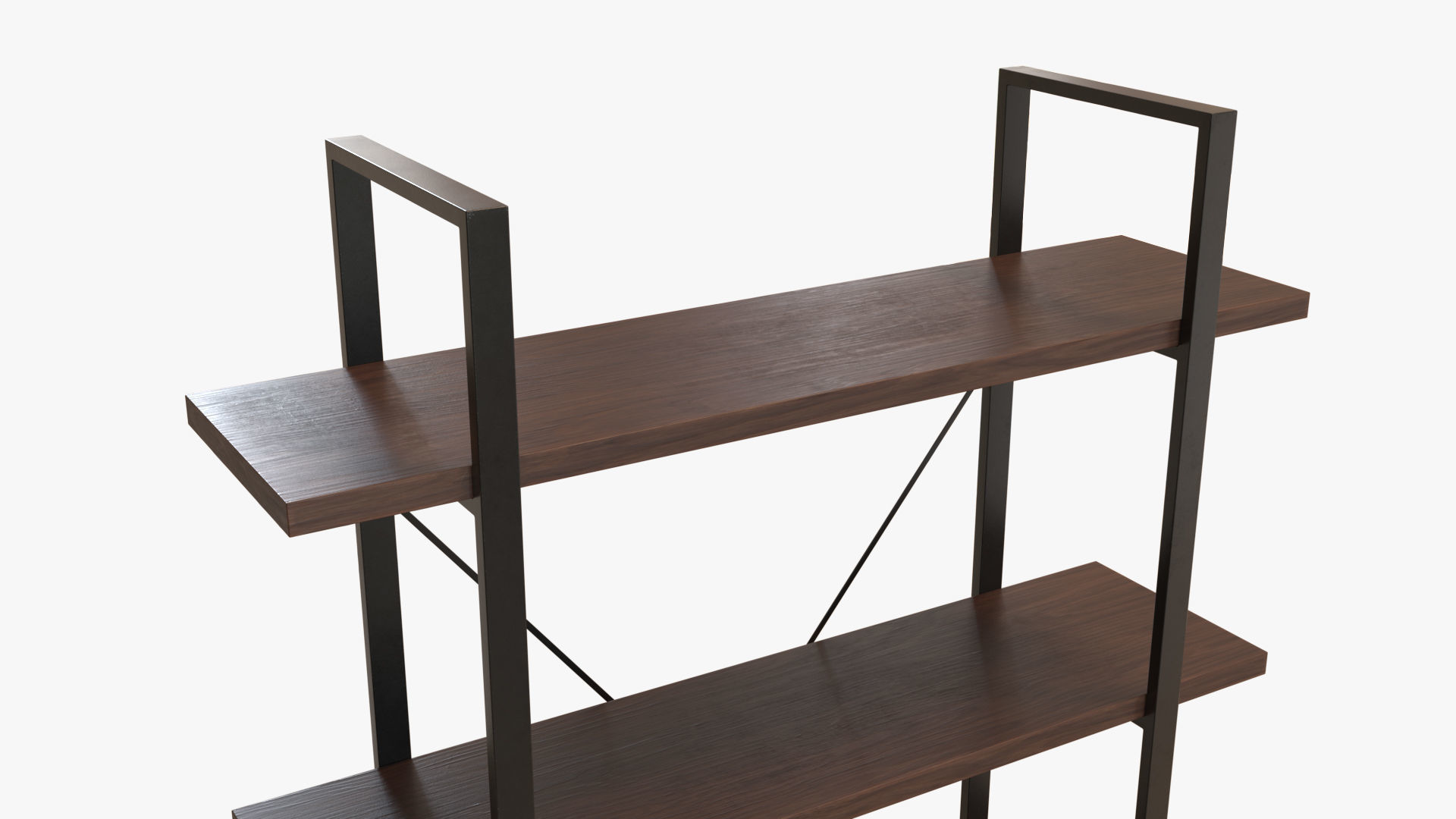 Shelving Collection bookcase made of metal and wood 3D model_6
