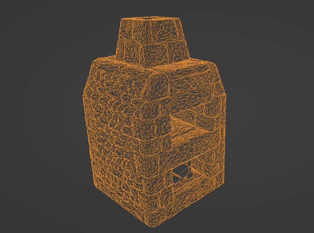 Oven - Medieval Stone Stove Low-poly 3D model_4