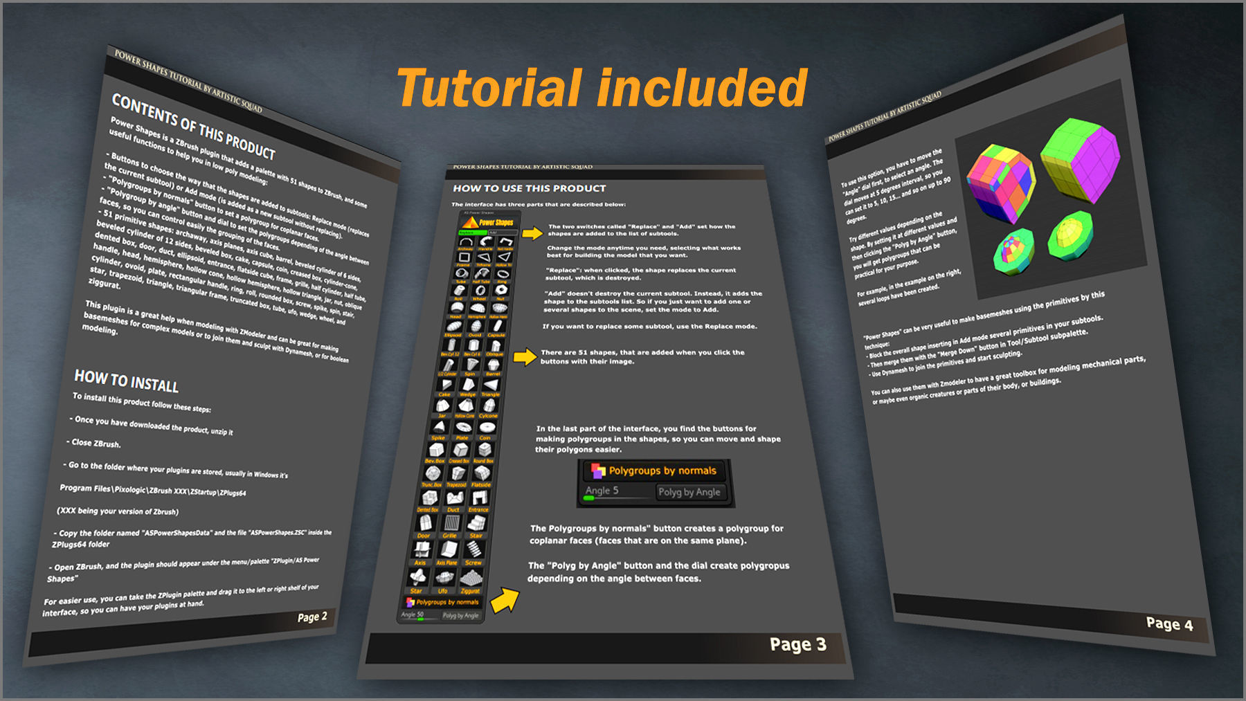 Power Shapes ZBrush Plugin 3D model_12