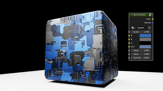 Techno Material For Blender 3D model