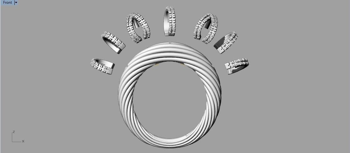 Braid ring 3D print model_3