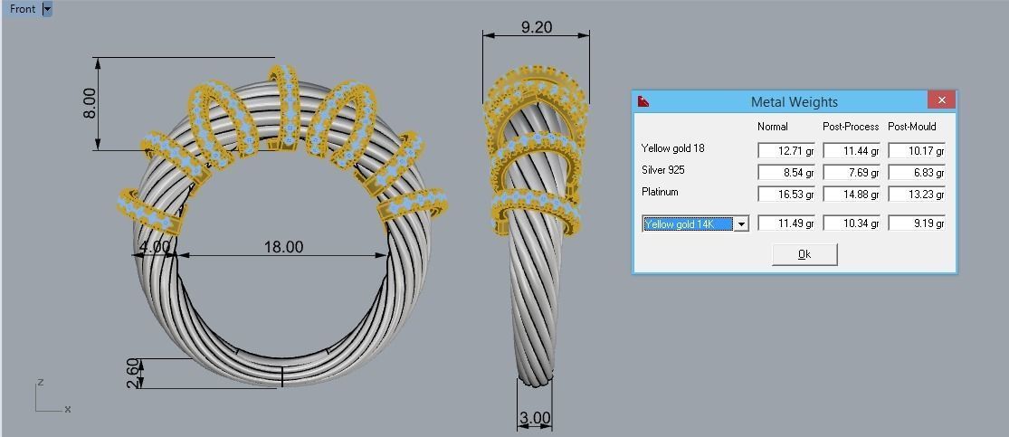 Braid ring 3D print model_2