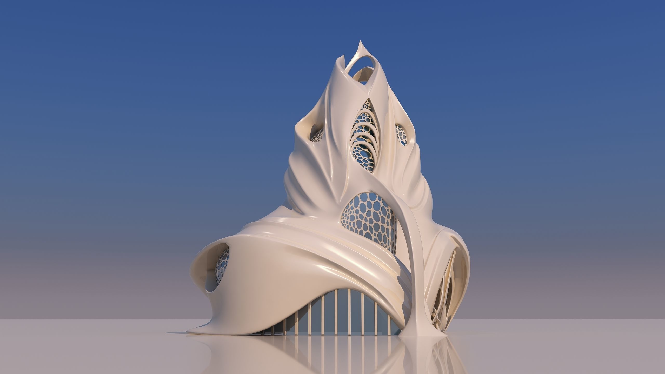 0134 - Futuristic House 3D model_1