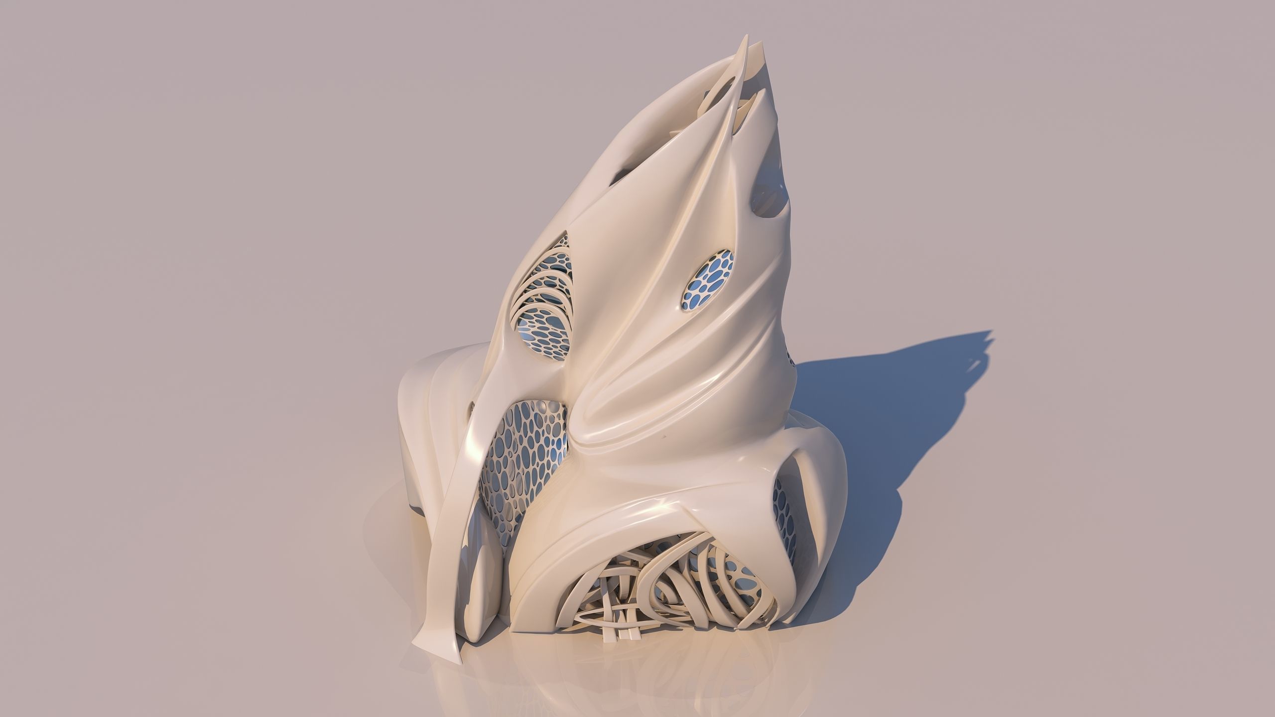 0134 - Futuristic House 3D model_7