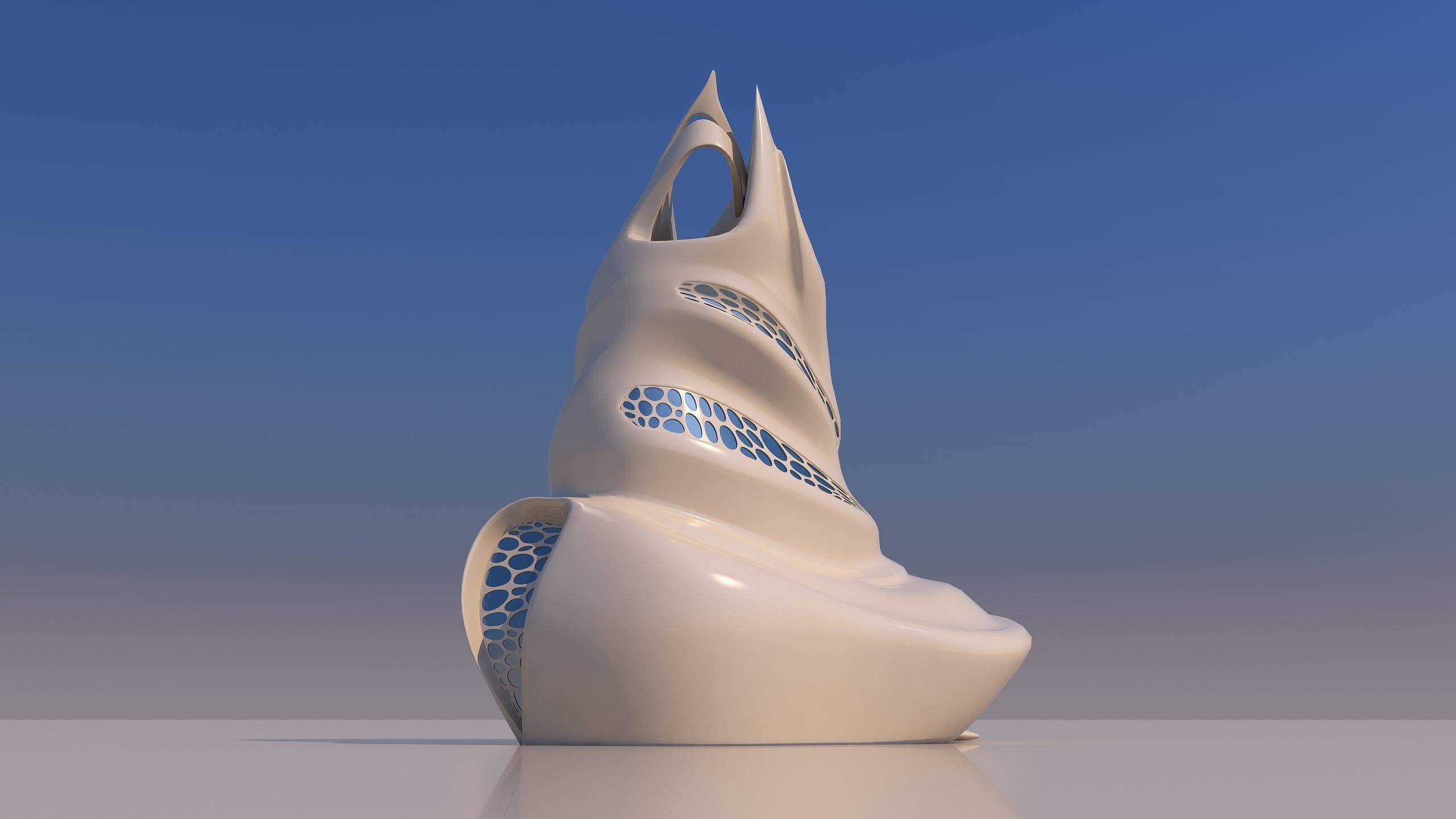 0134 - Futuristic House 3D model_3