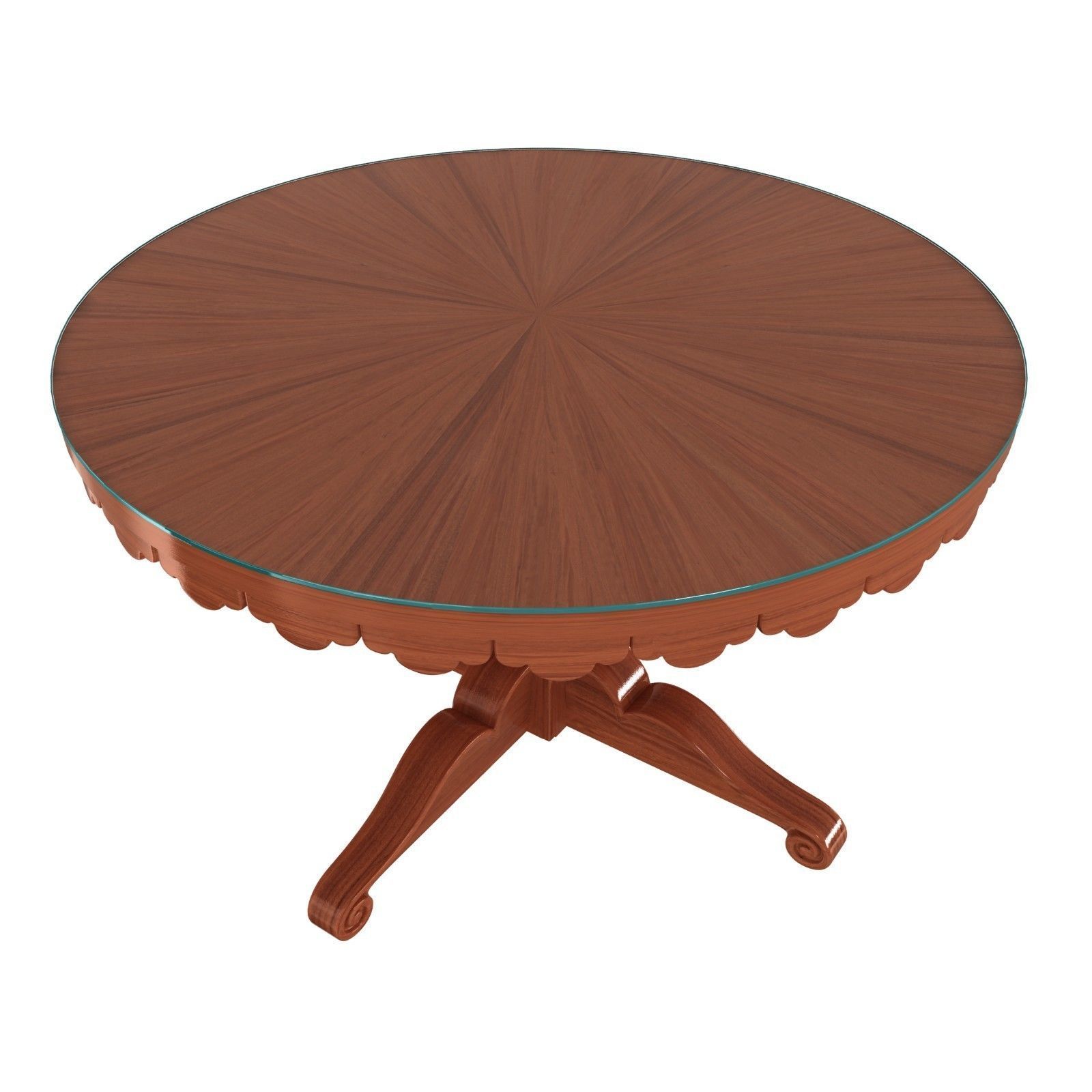 Custom made classic round dining table 3D model_5