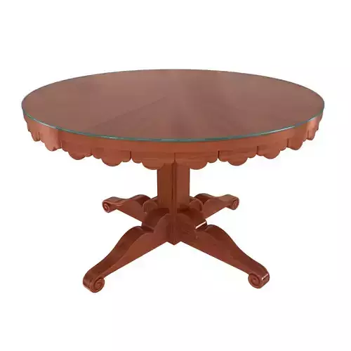 Custom made classic round dining table 3D model