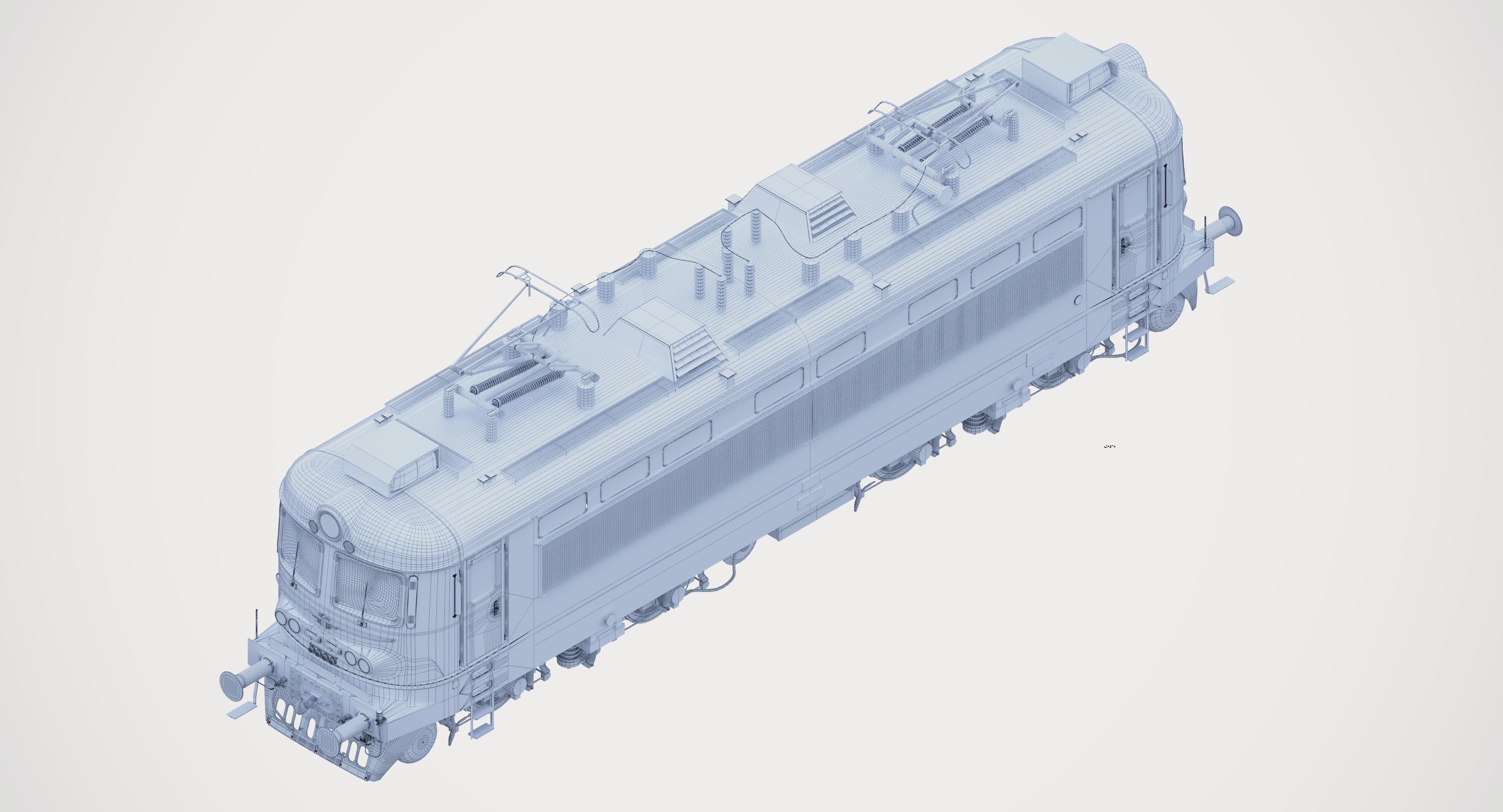 Bulgarian Railways Skoda 68E Low-poly 3D model_5