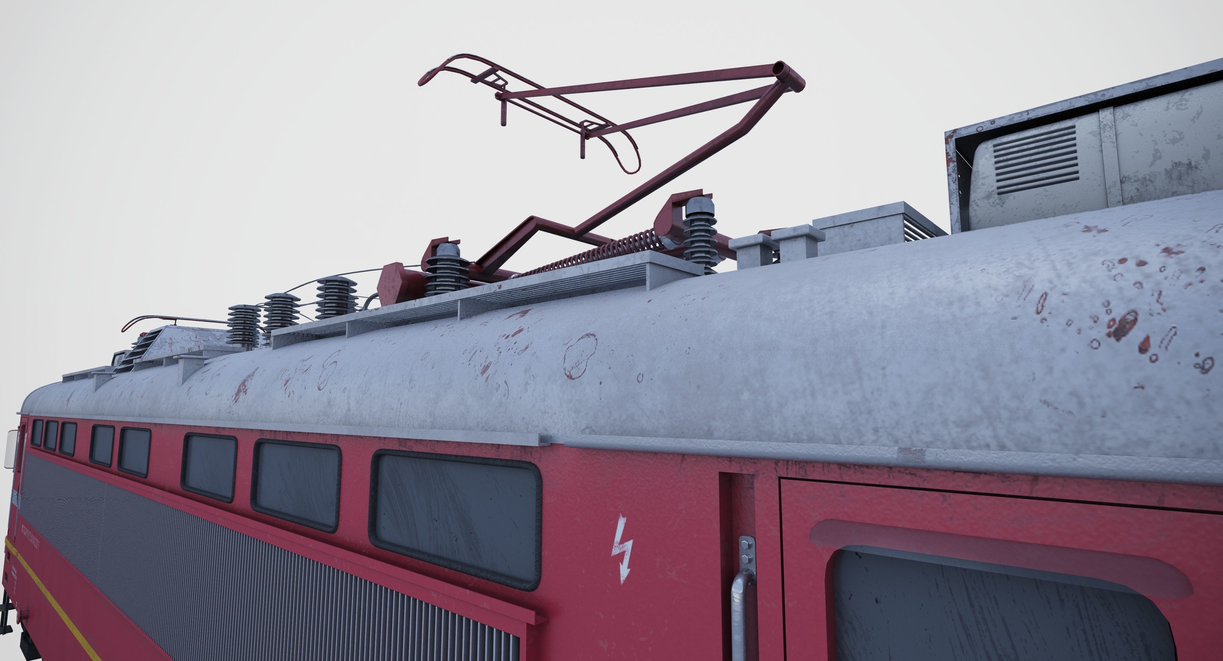 Bulgarian Railways Skoda 68E Low-poly 3D model_6