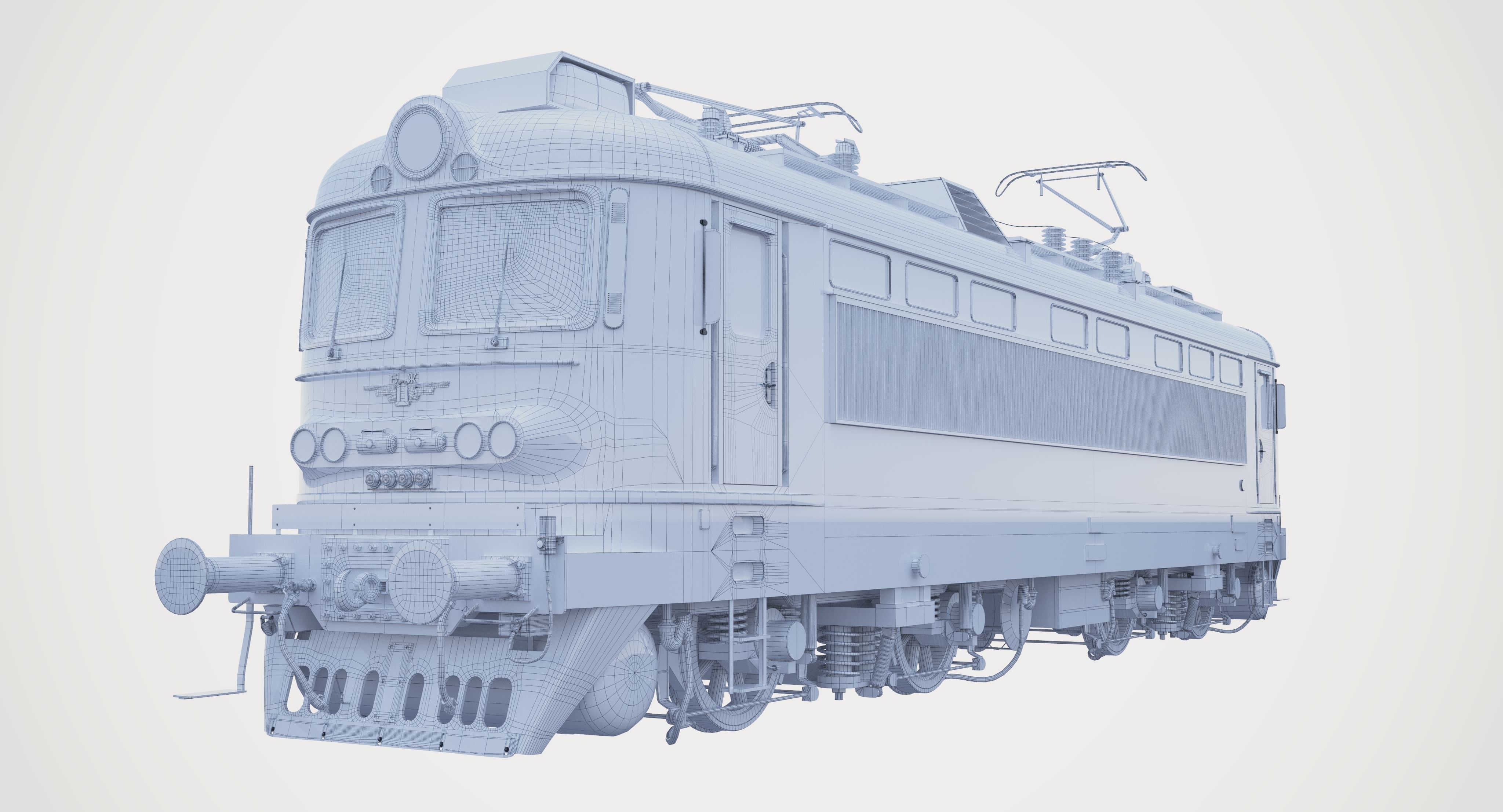 Bulgarian Railways Skoda 68E Low-poly 3D model_1