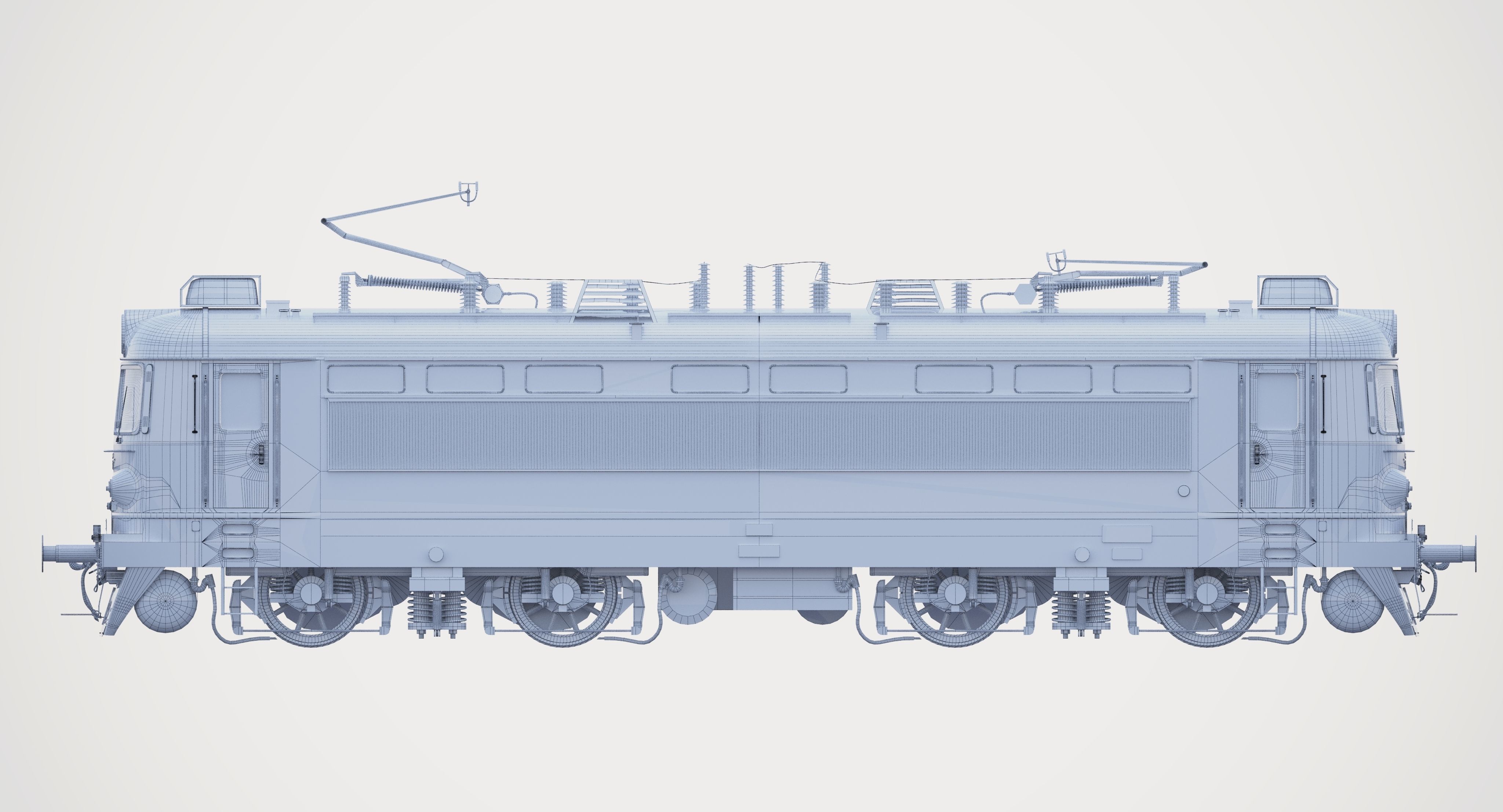 Bulgarian Railways Skoda 68E Low-poly 3D model_3