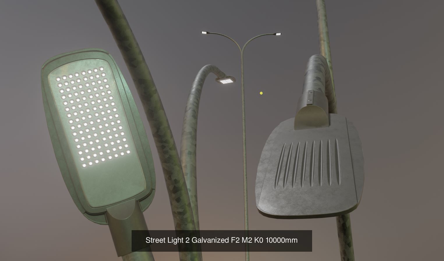 Street Light 2 Galvanized Package 3D Model Collection_13