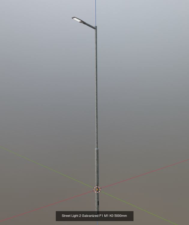 Street Light 2 Galvanized Package 3D Model Collection_28