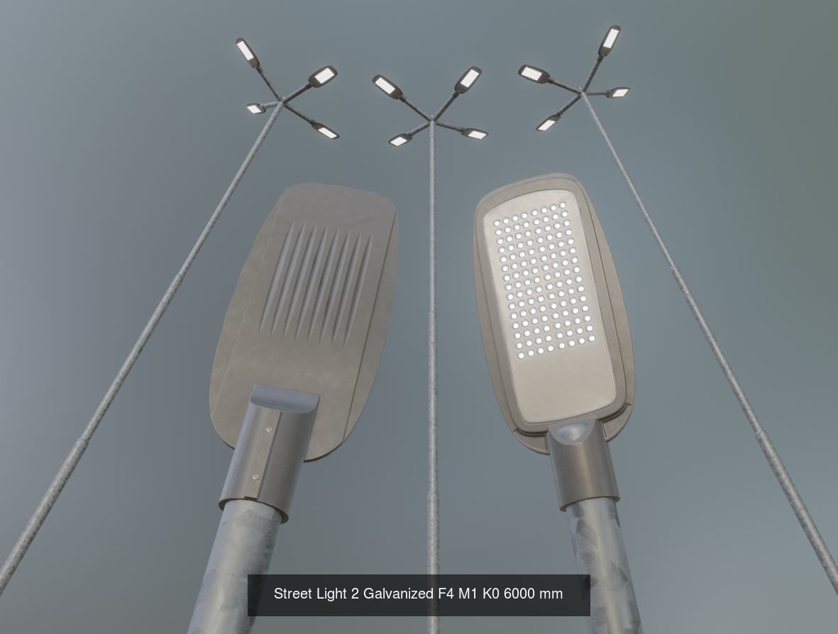 Street Light 2 Galvanized Package 3D Model Collection_21
