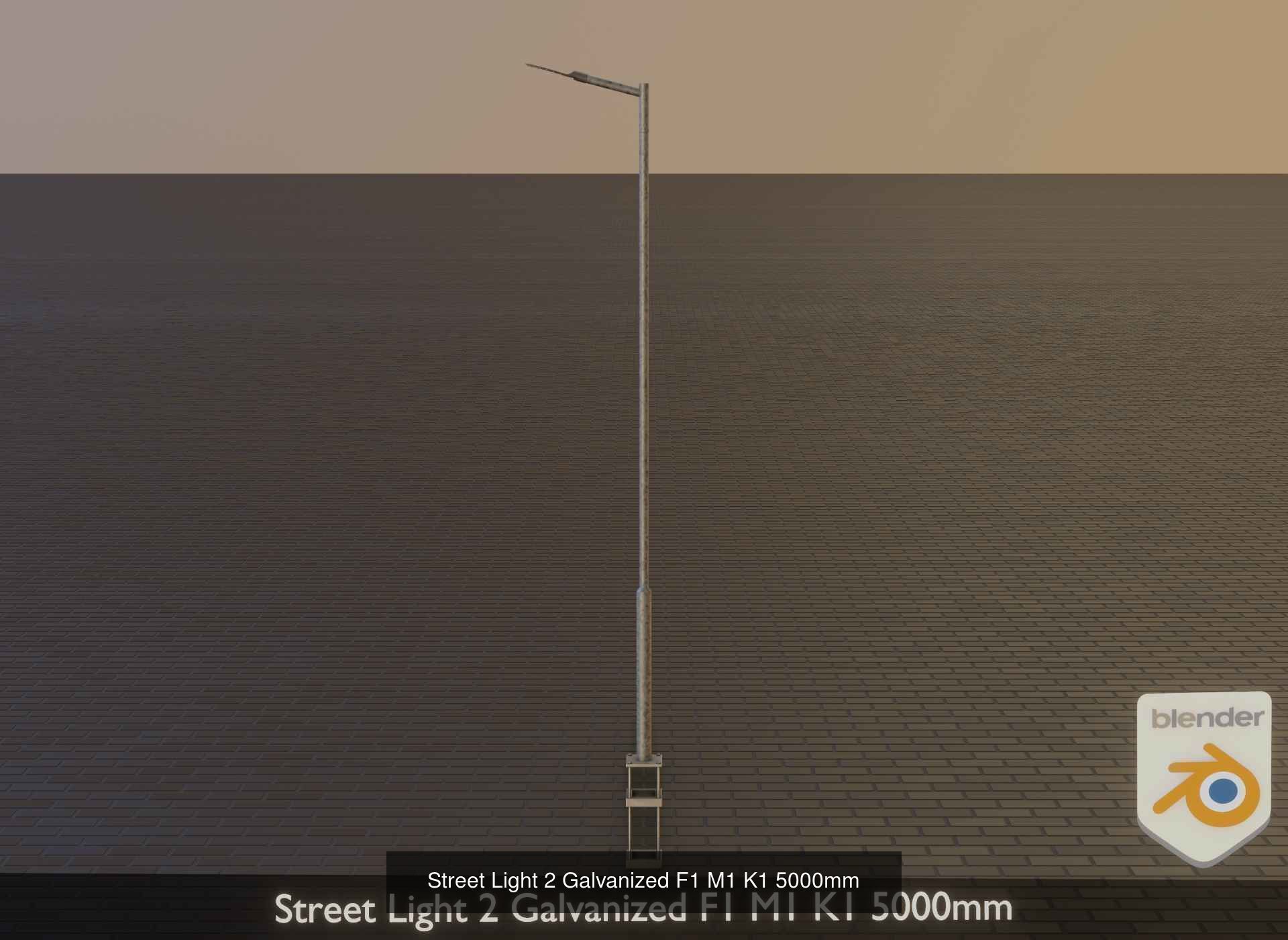 Street Light 2 Galvanized Package 3D Model Collection_32