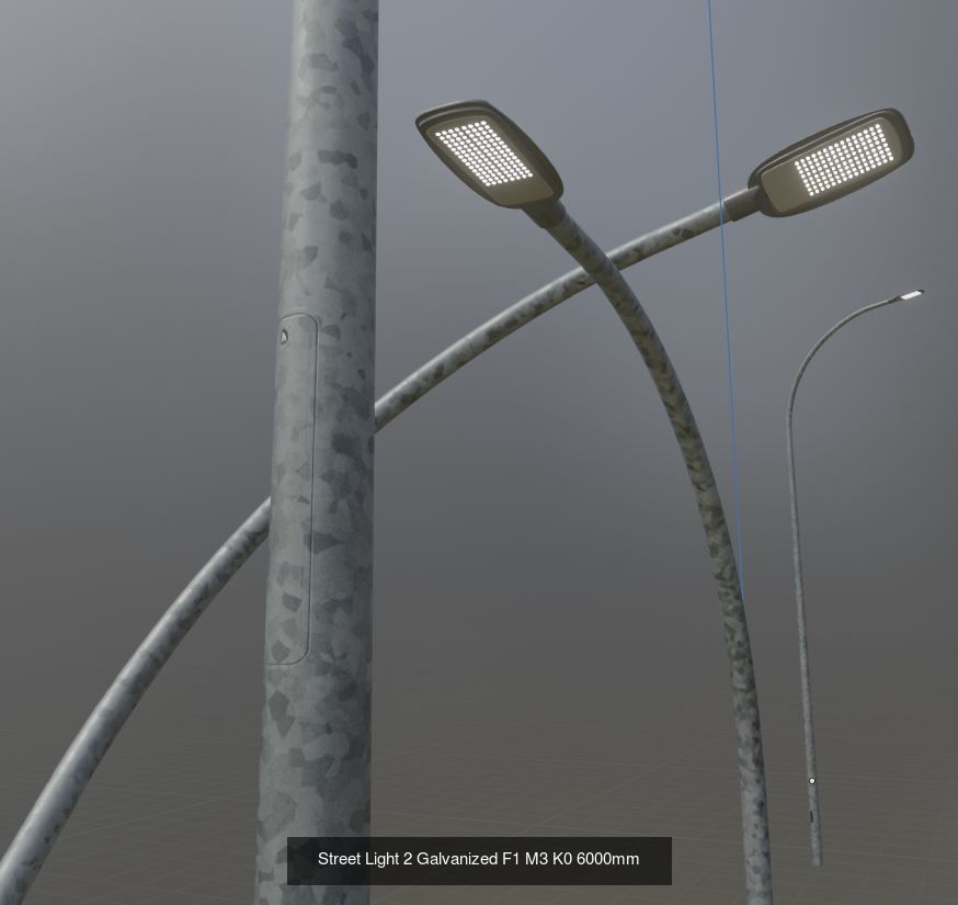 Street Light 2 Galvanized Package 3D Model Collection_6