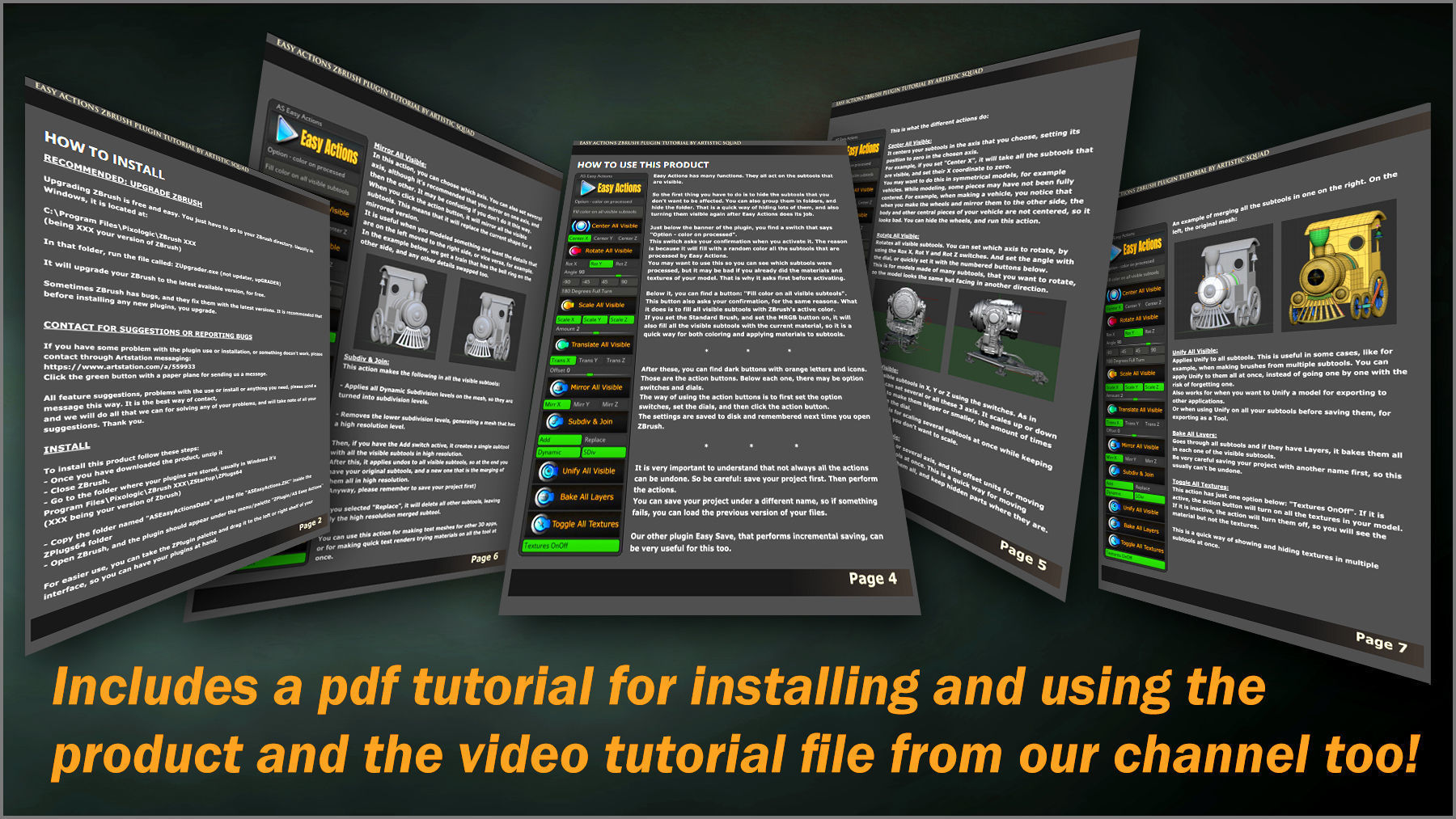 Easy Actions ZBrush Plugin 3D model_9