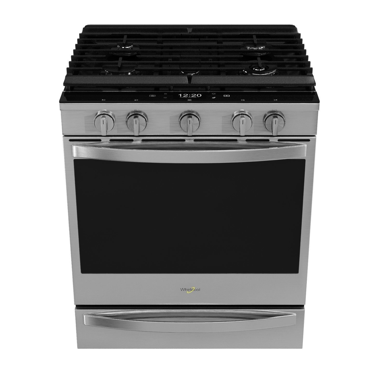 Whirlpool Smart front control Gas Range with Hinged   3D model_1