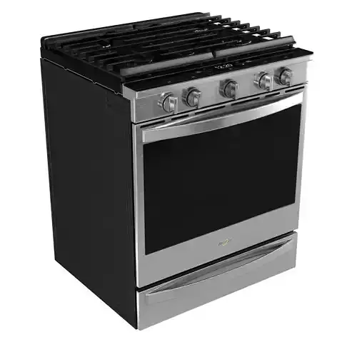 Whirlpool Smart front control Gas Range with Hinged   3D model