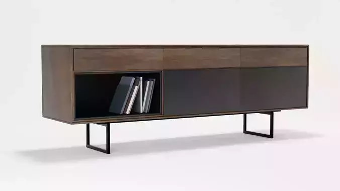 Wooden Sideboard 3D model