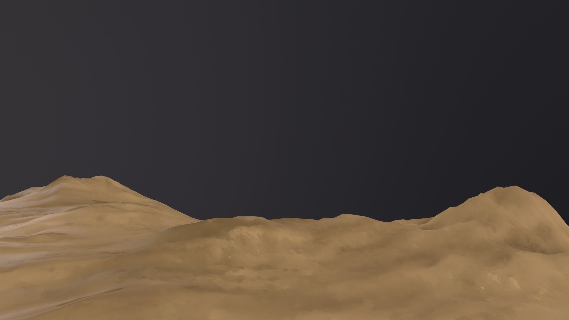 Desert Sand Dune Landscape 3D Model Low-poly 3D model_2